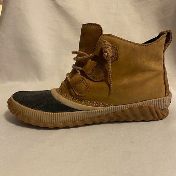 Sorel Womens 7.5 Out N About Plus Waterproof Rain Duck Boots Brown - Picture 2 of 9